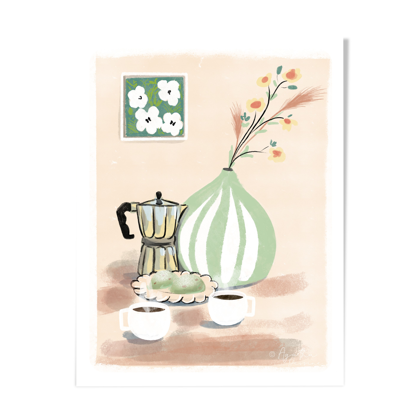 Illustration "Italian Café" A4