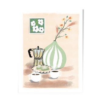 Illustration "Italian Café" A4