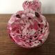 Vase verre de clichy moucheté  rose