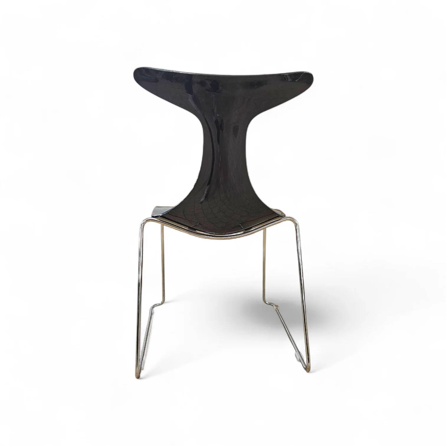 6 x Delfy chair by Gino Carollo for Ciacci Kreaty / Italy 1990s / 2 x red - 4 x black