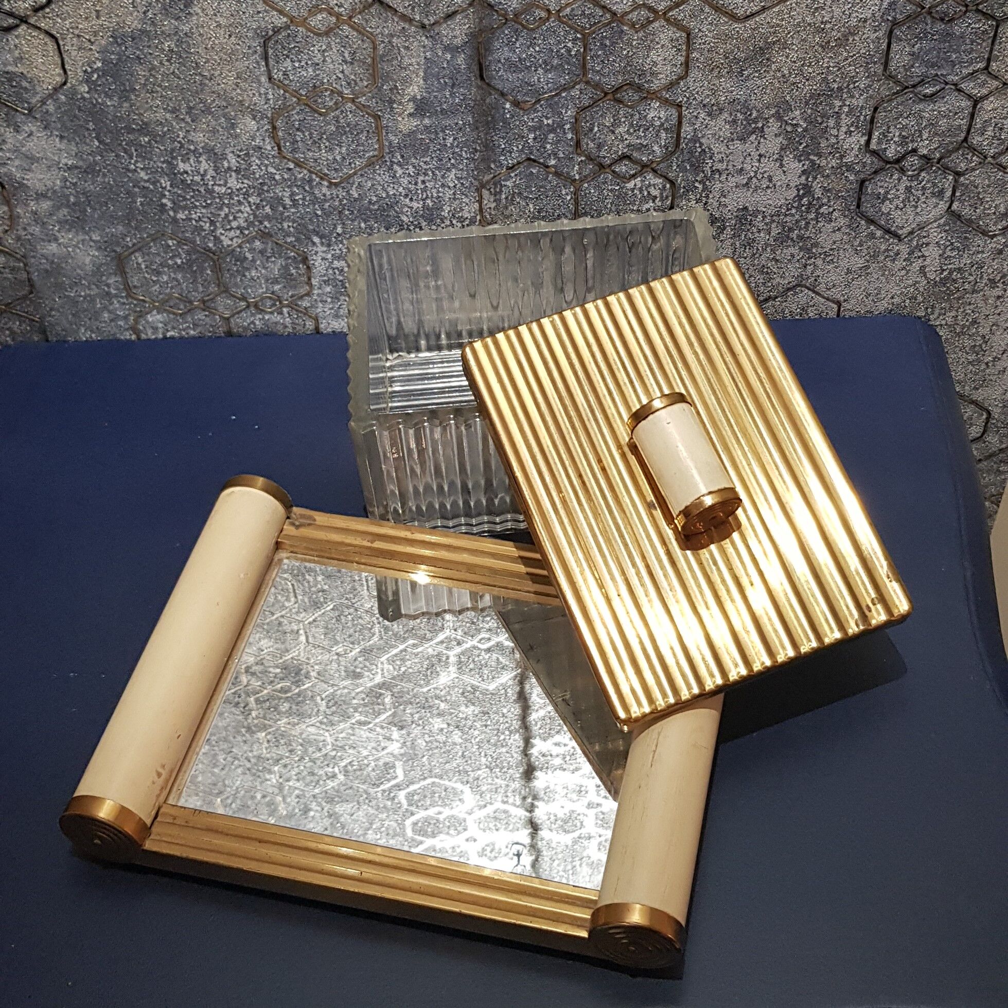 Butter on mirror tray