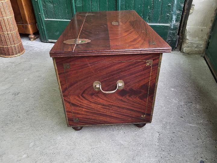 Mahogany and brass boat chest trunk the great pacific s fran