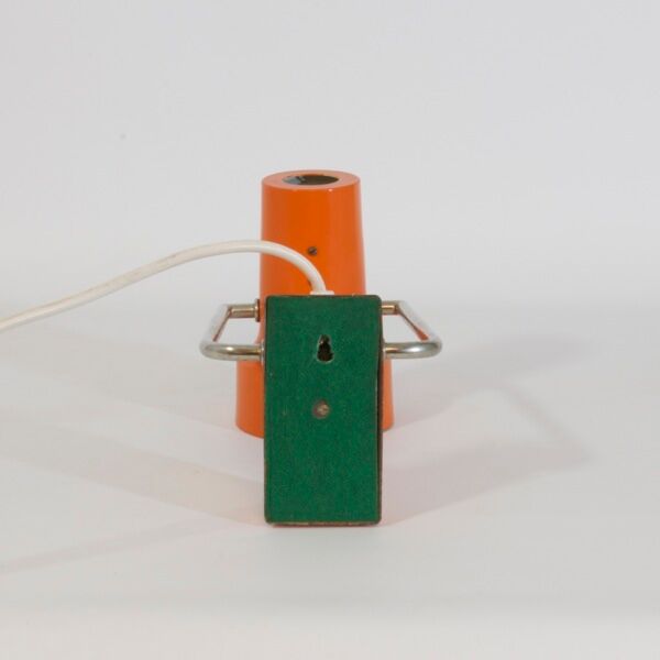 Wall spotlight lamp or to pose orange and vintage chrome, 1960