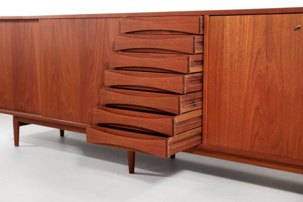 Teck enfilade Arne Vodder Modèle 29 pour Sibast, Danemark 1950