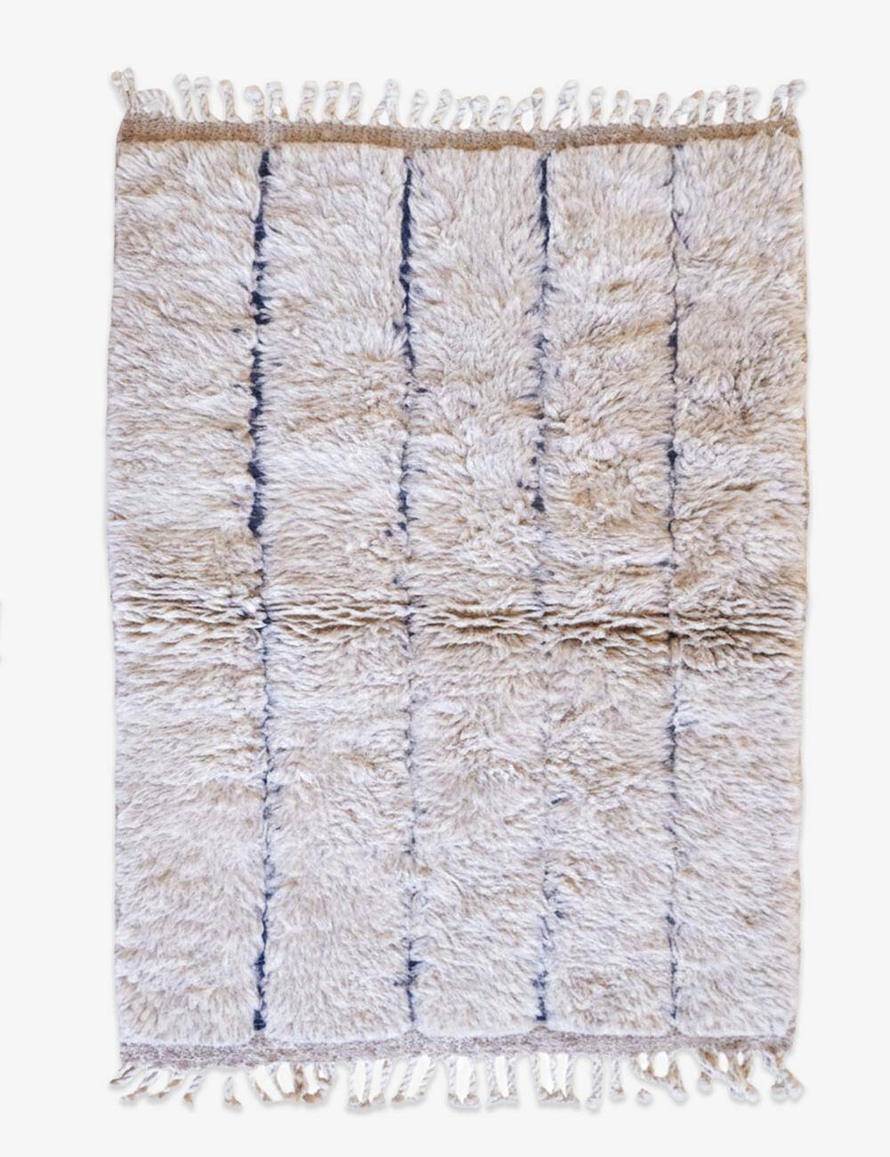 Small Beige Beni Ourain Rug - 130 x 94 cm