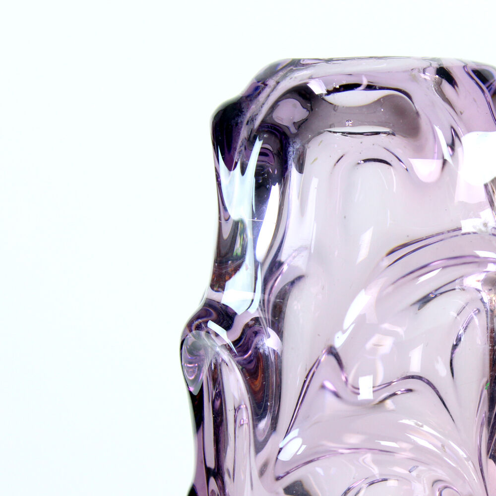 Vase en verre par Jan Beranek pour Skrdlovice, Tchécoslovaquie années 1960