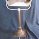 Copper desk lamp and industrial green enamel lampshade 1900