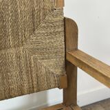 Brutalist armchair in oak 1950s