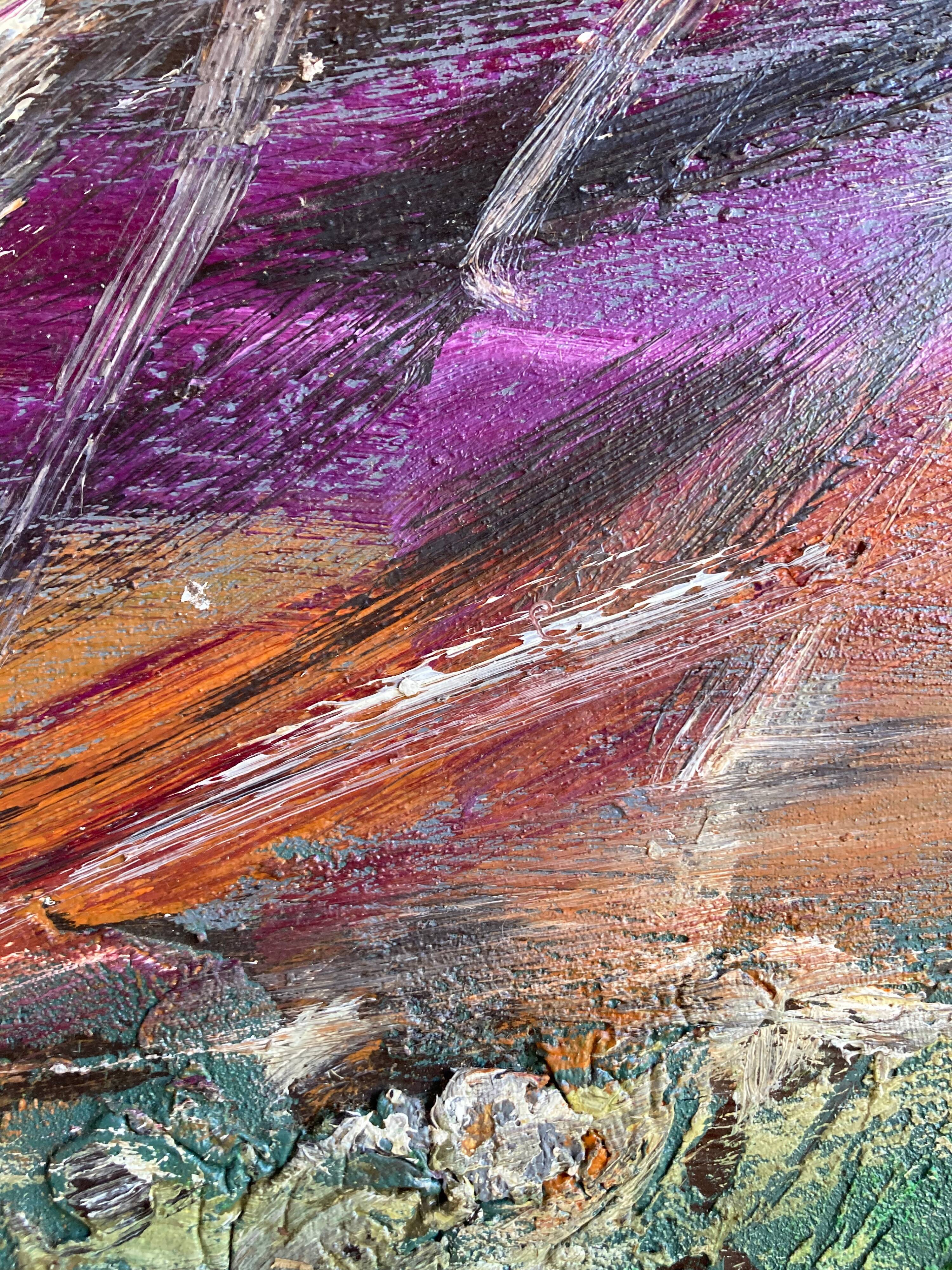 Huile abstraite sur toile de Paul Le Rabo