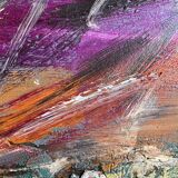 Huile abstraite sur toile de Paul Le Rabo