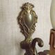 Pair of french vintage gilt bronze traditional style single wall lights 5113