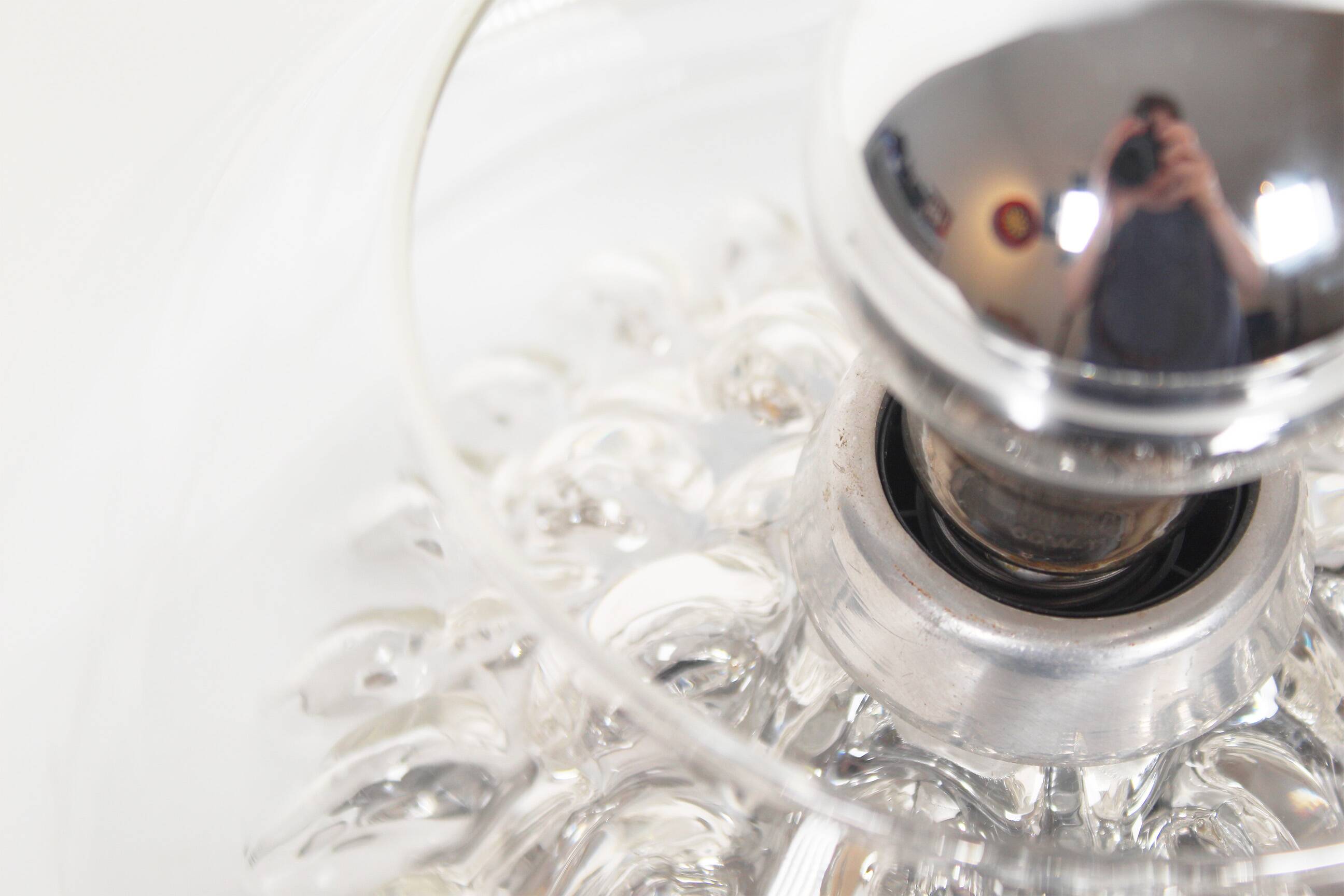 Midcentury Italian glass table lamp