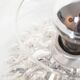 Lampe de table en verre italienne du milieu du siècle
