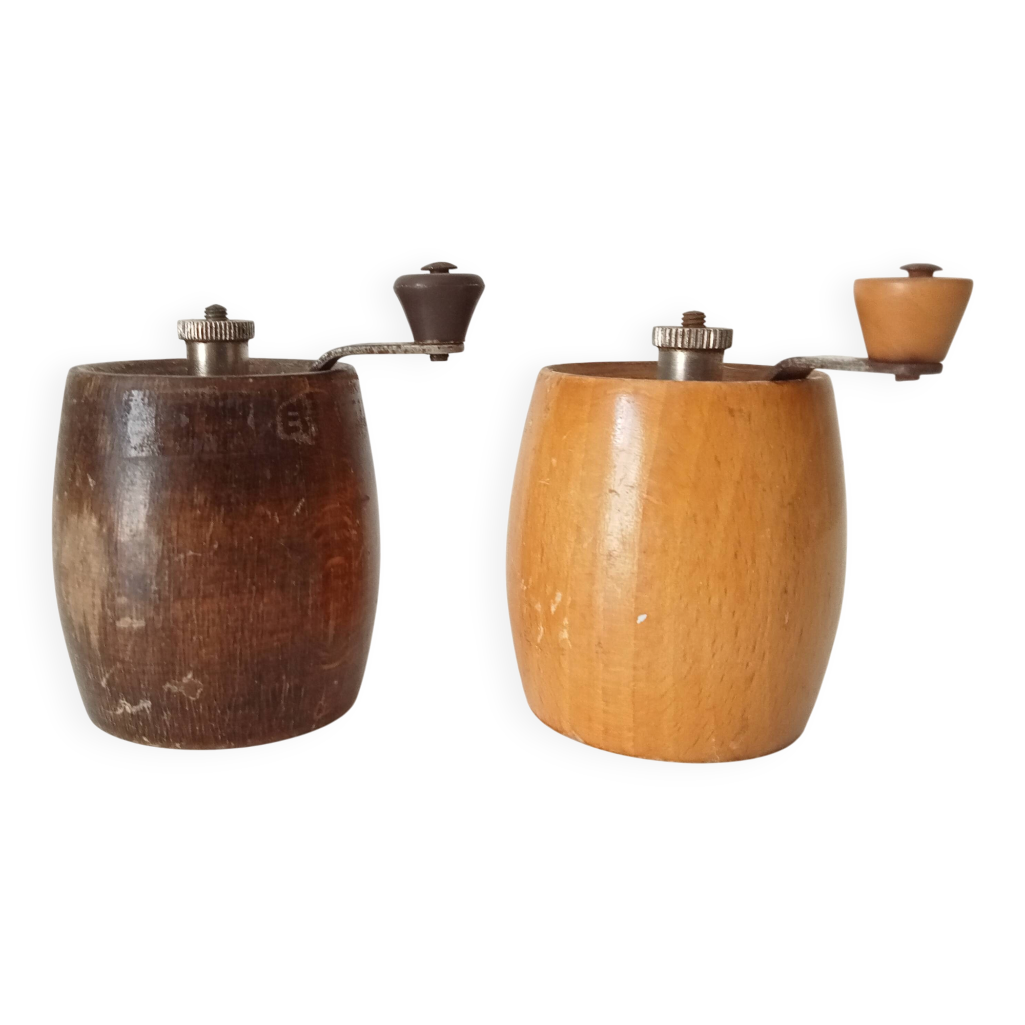 Vintage Marlux pepper mill pair for decoration.