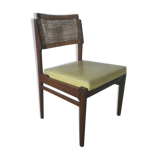 Chair in teak and rattan 70s