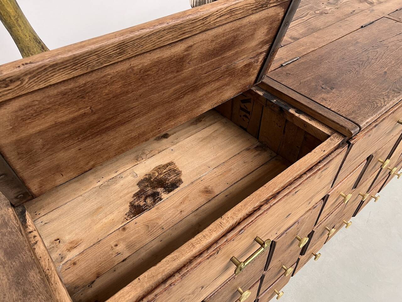 Old trade furniture with oak drawers XL format