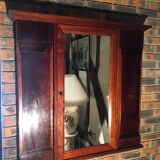 Vintage “Felix Monge” wall tie in cherry wood with mirrors