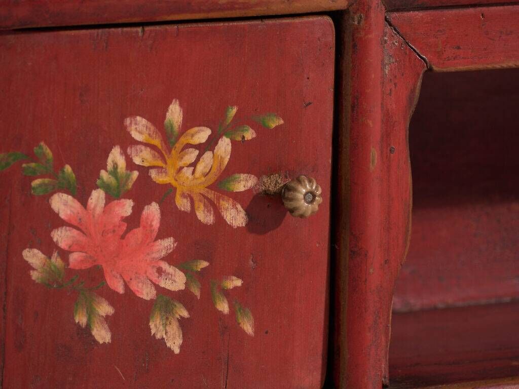 Antique low elm wood furniture – China, around 1900