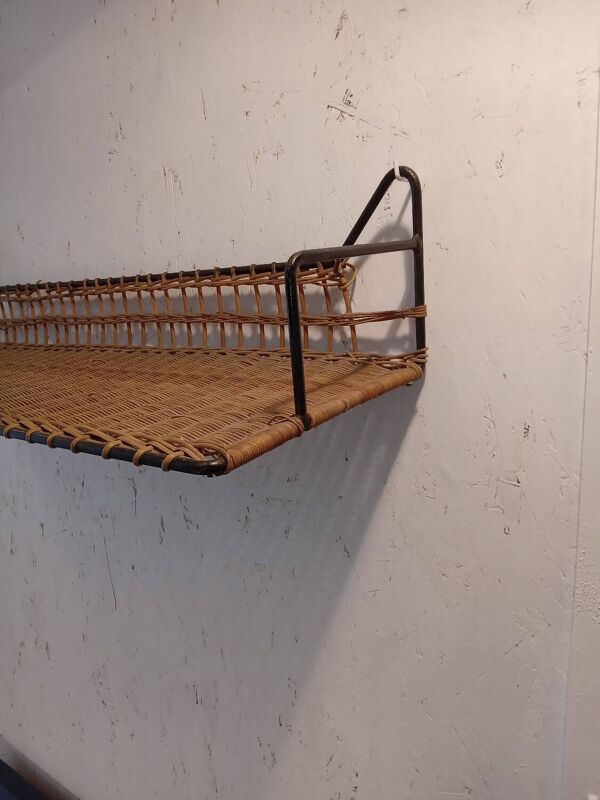 Etagere murale en rotin, Raoul Guys