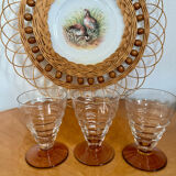 Ensemble de 6 verres vintage style Art déco