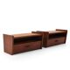 Danish Wall Mounted Nightstands in Teak 1960s