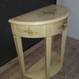 Small half moon console painted