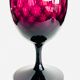Wine-legged blown glass vase Italian Empoli 1960
