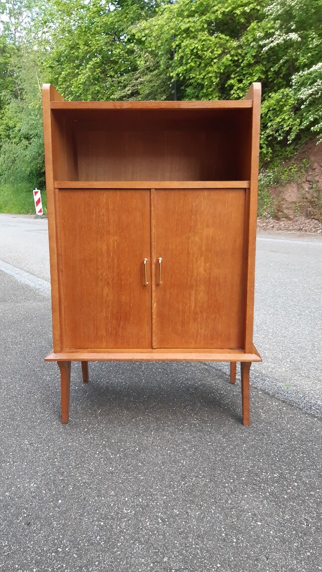 Golden oak bookcase 1950