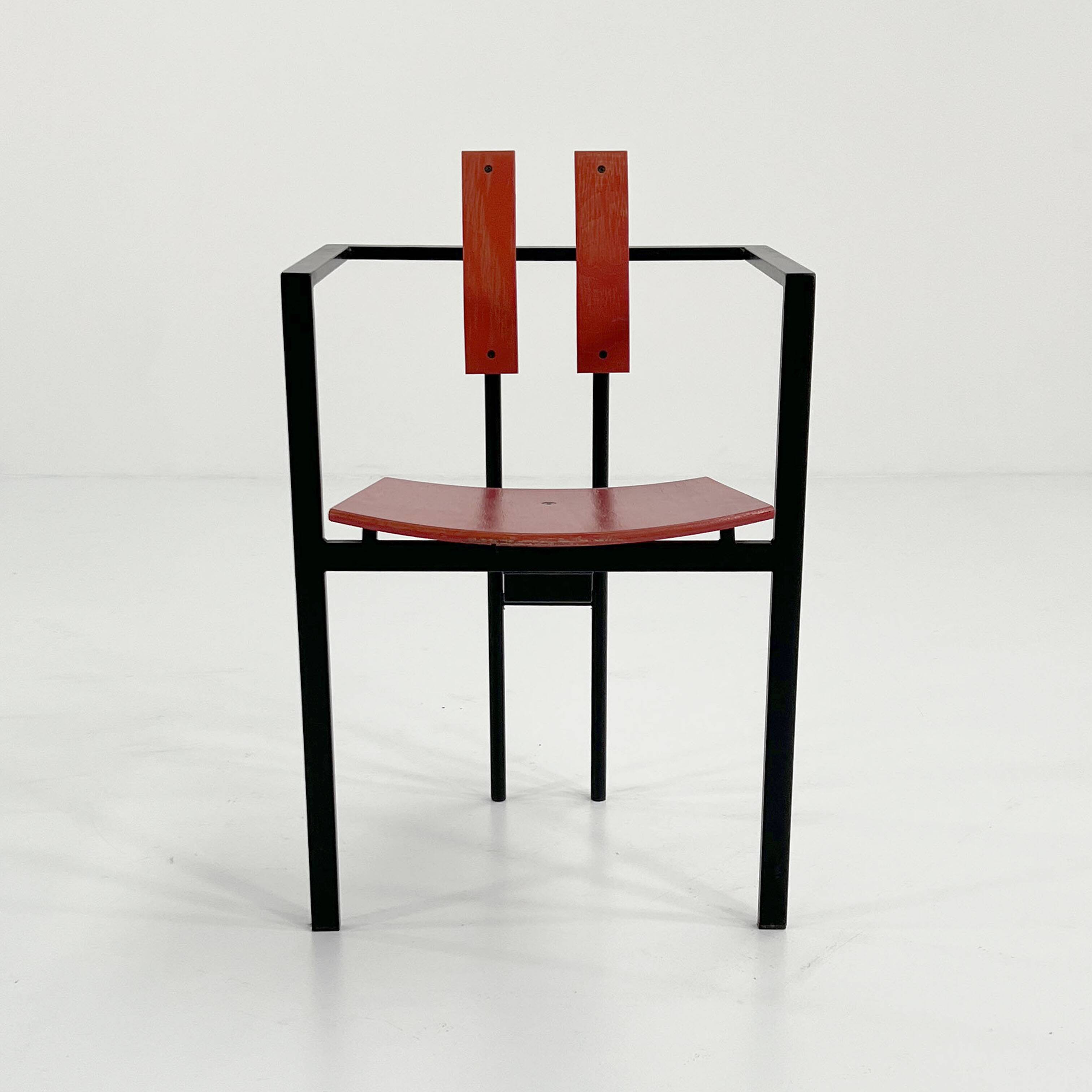 Set of 4 postmodern trix chairs by Karl Friedrich Förster, 1980