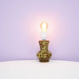 Vintage green & brown ceramic table lamp