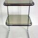 70s chrome and smoked glass side table