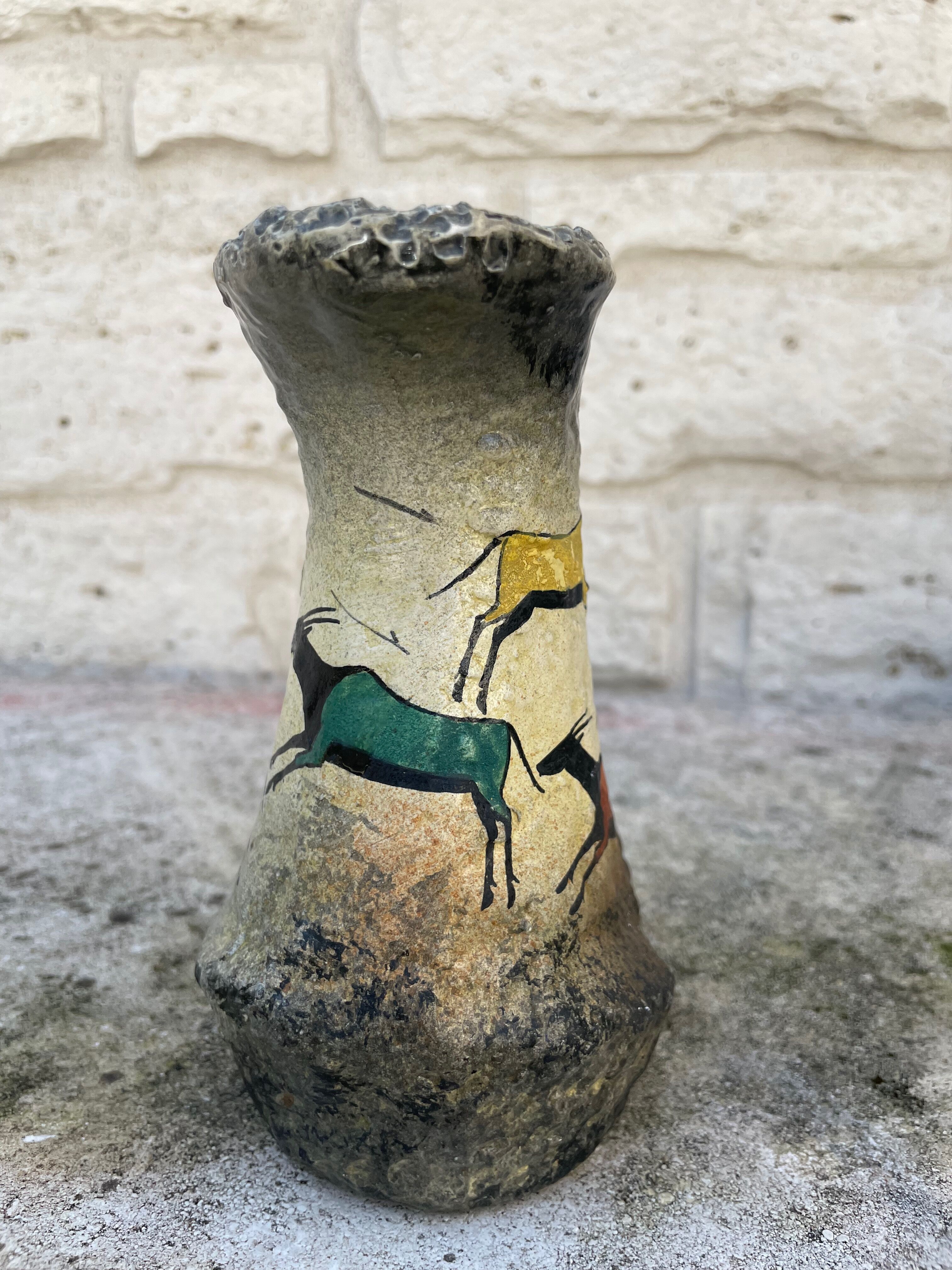 Ceramic vase André Quiron Valloris 1960
