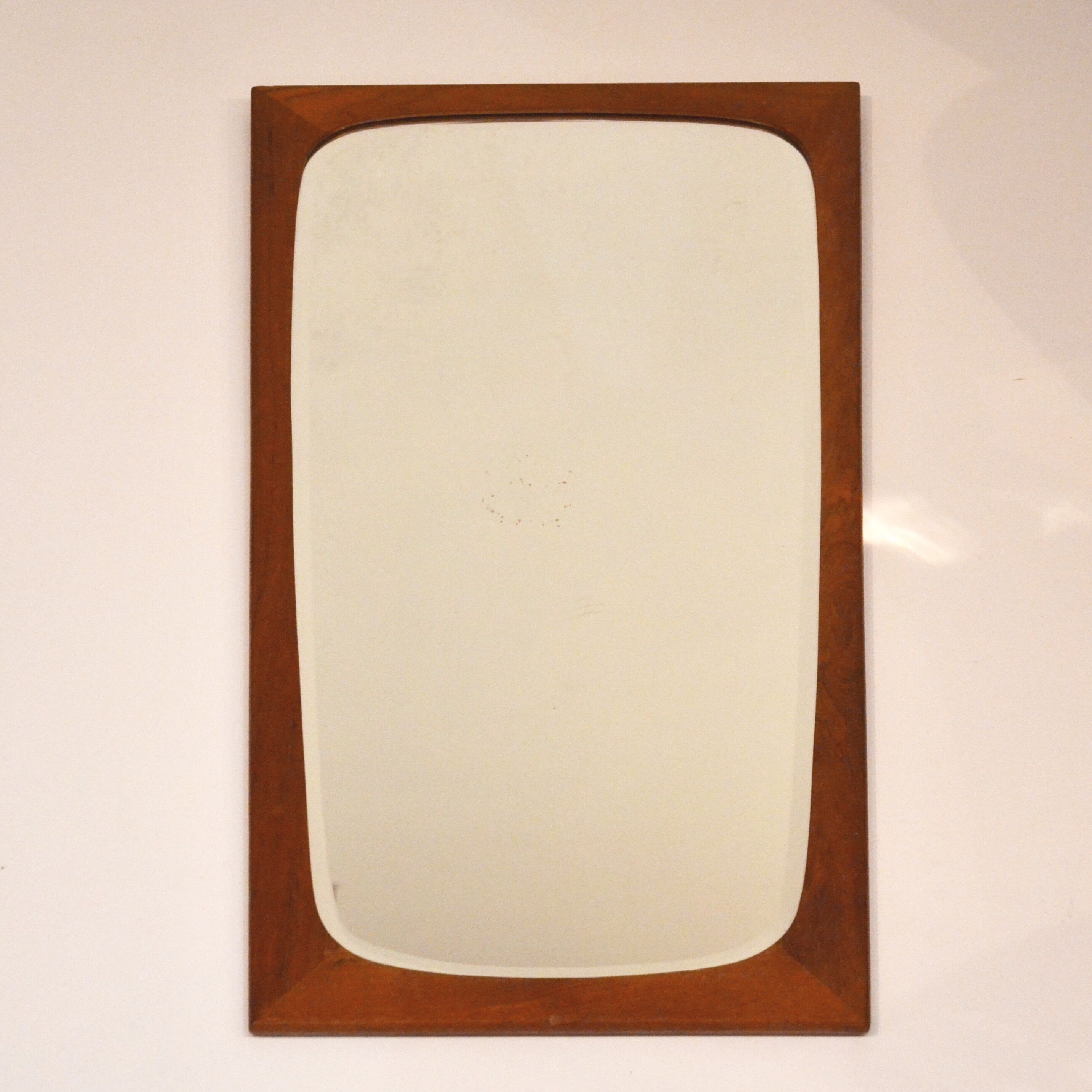Stamped Danish mirror beveled 70 x 38 cm