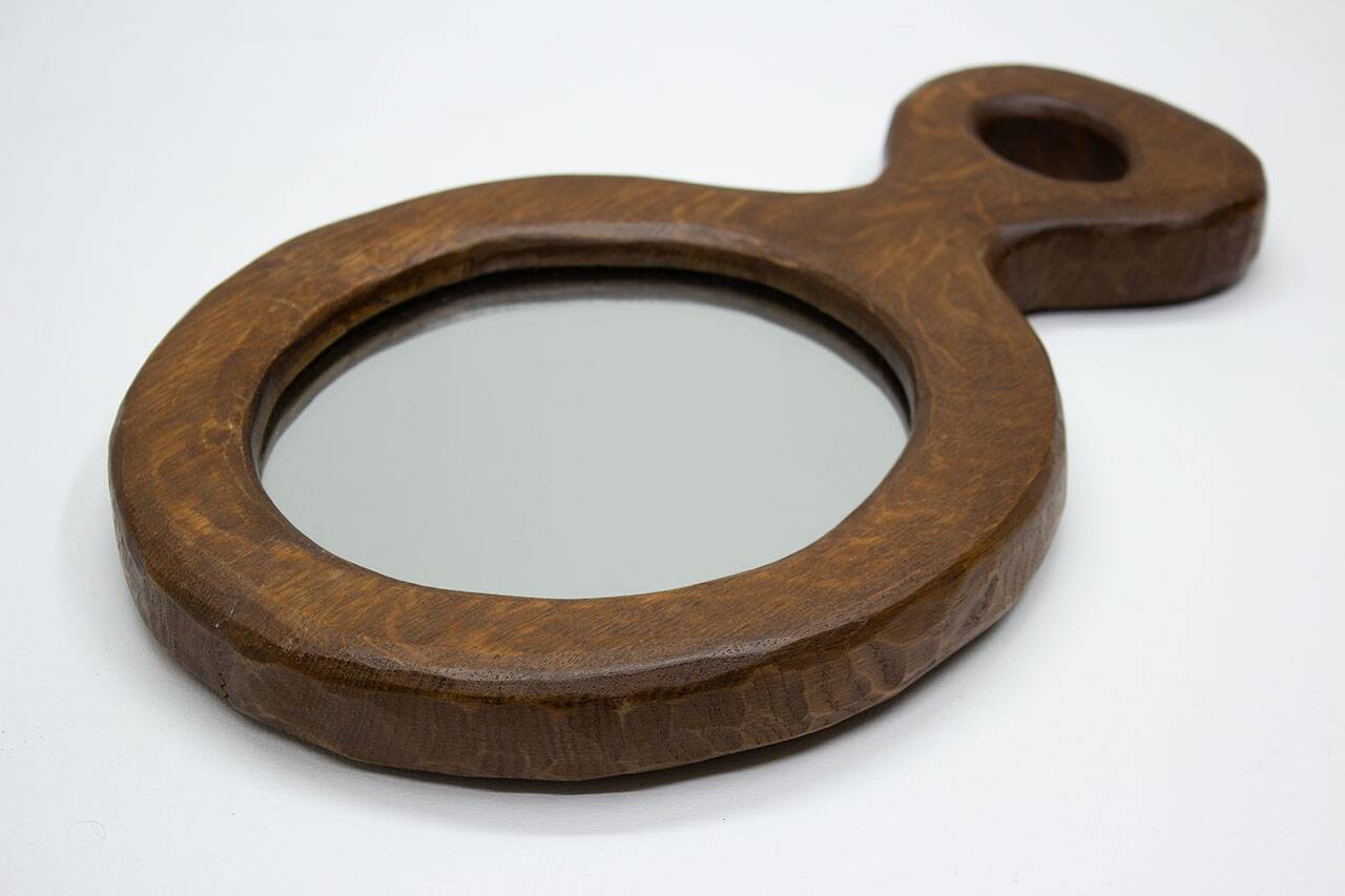 Vintage French rustic wall mirror from the 1950s