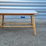Rattan coffee table 50s
