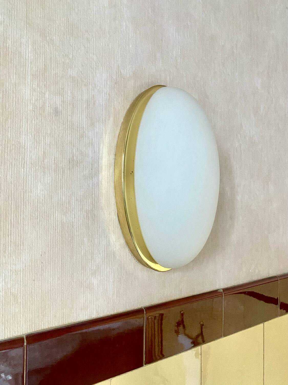 Pair of vintage Glashütte Limburg wall lights 1970