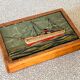 Wooden cube game in original box, antique game, early 20th century