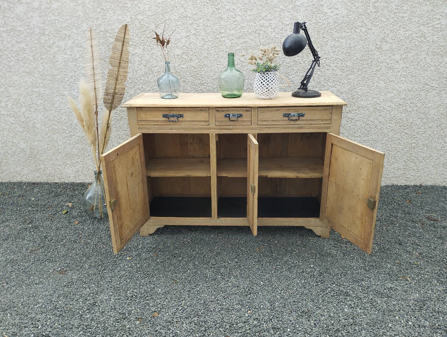 3-door wooden sideboard / Esprit Atelier furniture