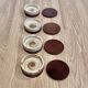 Ensemble de quatre cendriers design scandinave.