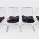 Rima set of 4 Radiofreccia chrome chairs by Gastone Rinaldi
