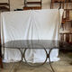 Vintage 70s smoked glass dining table