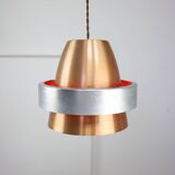 Italian  Aluminum Space Age Pendant Lamp in Copper color, 1970s