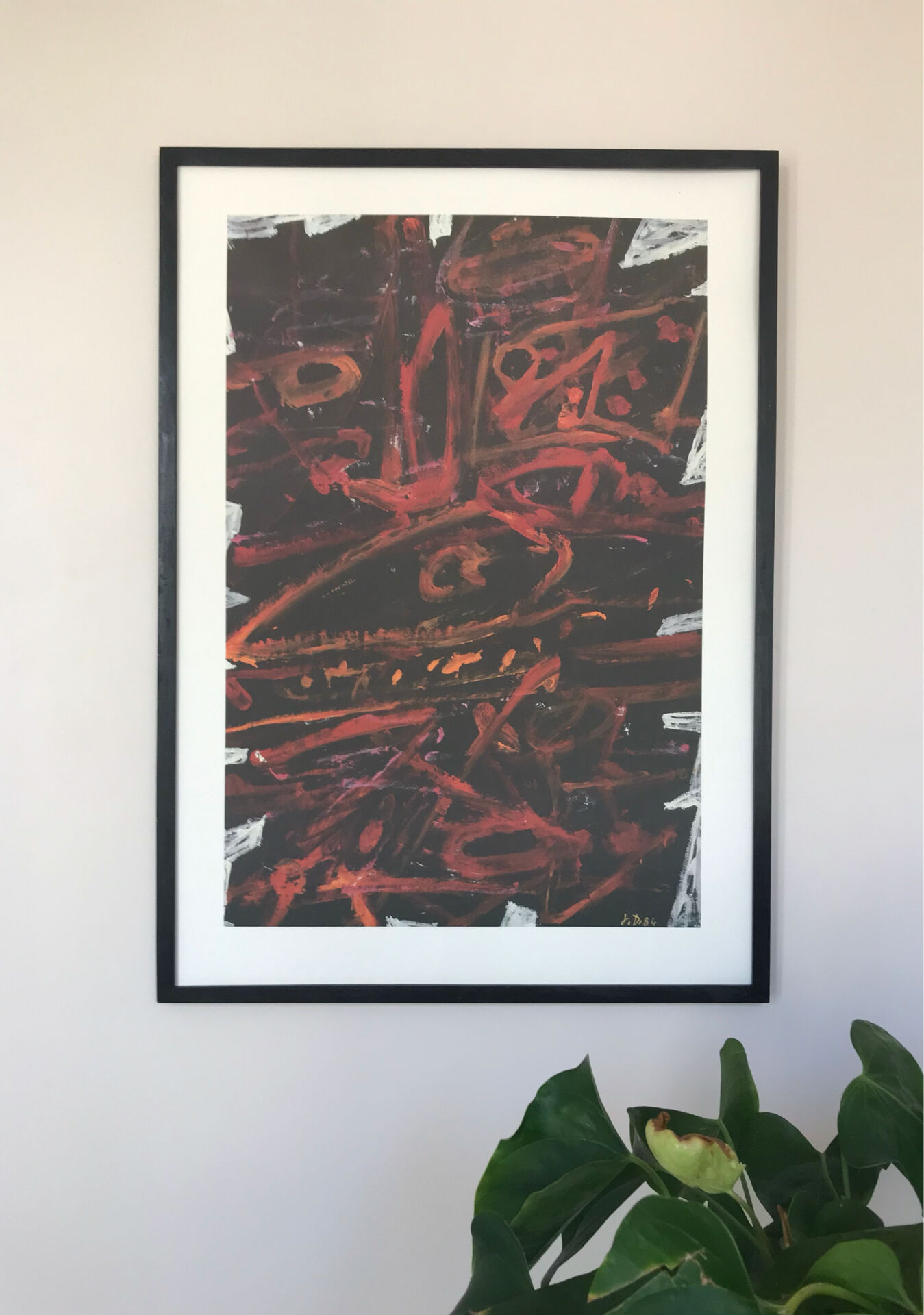 Lithographie originale de jean dubuffet signée et encadrée