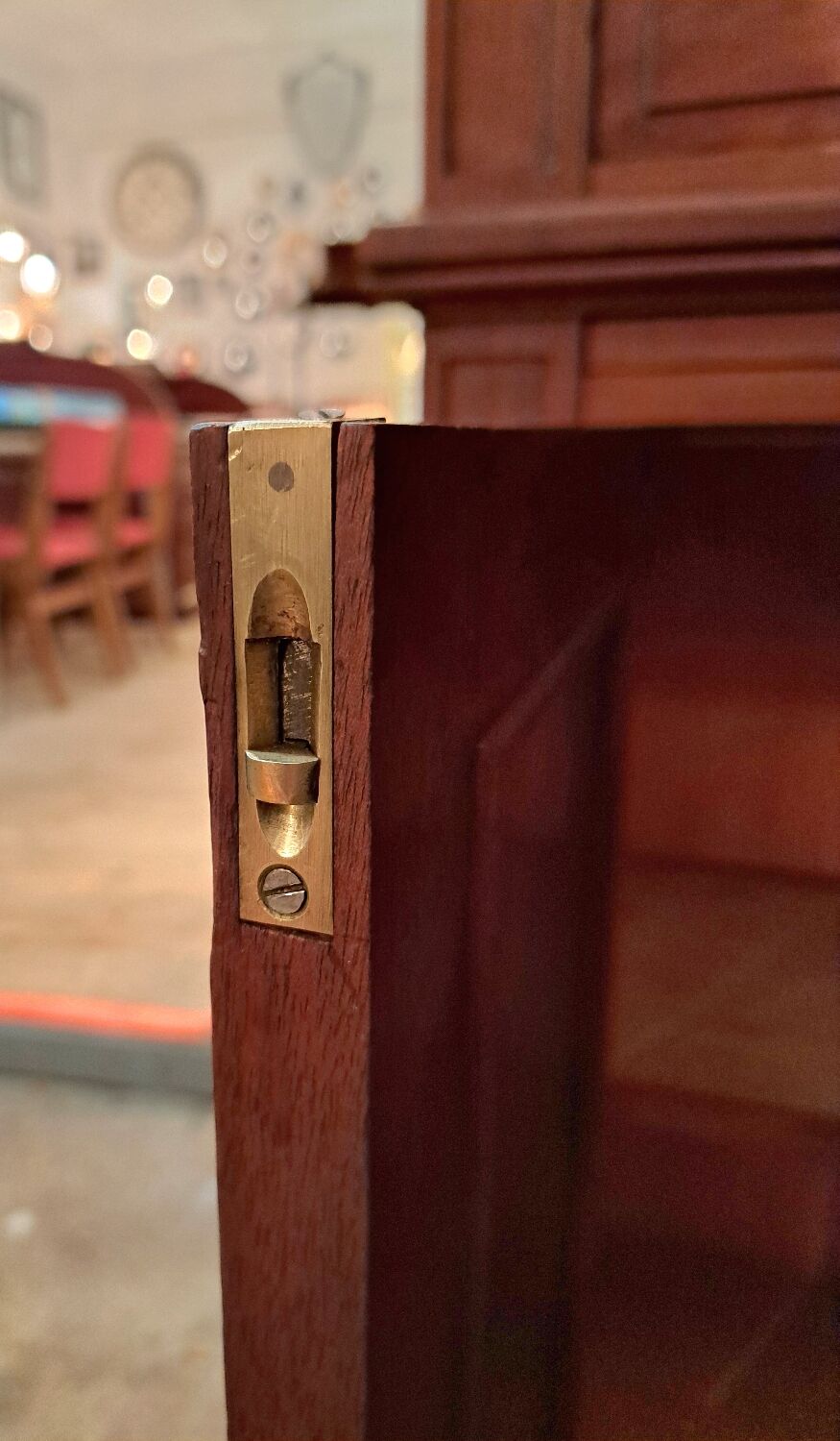 Mahogany notary desk with flaps