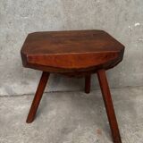 Brutalist stool solid oak Mobichalet type