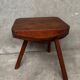 Brutalist stool solid oak Mobichalet type