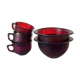 Lot bols and cups arcoroc sierra 70 red glass