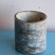 Blue raku ceramic cylindrical vase