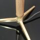 Paire de lampes en bois et laiton 1960s