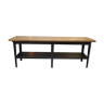 Lanyard Table console with 2 trays in metal and oak